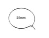 W008 - 100 Gunmetal Wine Charm / Earwire Hoop Rings - 25mm - 1 inch - 20 Gauge (0.8mm Thick)