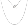 N009 - 1 pc. Silver Tone Chain Link Necklaces 16 7/8" - (1.7 x 1.5mm Links) - 43cm - Lobster Clasps - Claw Clasps - 16"