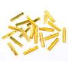 BA044 - 100 pcs. Gold Plated Textured Ribbon Crimp End Caps - 30mm x 7.5mm