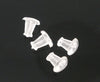 E007A - 100 pcs (50 Pairs) Clear Rubber Earring Back Stoppers - 5mm x 5mm - Triangle