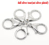 CL078A - 100 pcs. Silver Tone Lobster Clasps - 35mm X 25mm (1.38 inch) - Claw Clasps