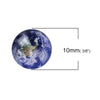 CA347 - 10 pcs Circle Planet Earth World Solar System Universe Glass Round Dome Seals Tiles Cabochons - 10mm