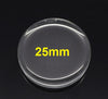 CA348 - 10 pcs. Circle Clear Round Glass Dome Seals Tiles - 25mm (1 in) - 4.8mm Thick - Flat Top