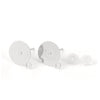 E137 - 50 pieces (25 pairs) Silver Tone Earring Posts/Bases/Studs/Settings with Loop and Rubber Backs - 12mm x 10mm - 10mm Glue Pad Diameter
