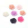 CA747 - 100 pcs Resin Cabochons - 10mm - Rose Flower Design - Multicolor - Fit on 8mm flat settings!