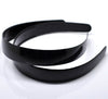 H060 - 6 pcs. - Black Plastic Headbands - 25mm (1 inch wide) - 380mm (15 inch long) - Wide