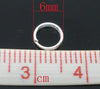 J003 - 800 pcs Double Rings - Silver Plated Split Open Jump Rings - 6mm - 22 Gauge