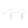 E024B - 100 pcs Silver Plated Earring Hooks with Spring and Ball - 18mm x 19mm - Parallel Loop