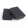 W020 - 4 pcs. Black Jewelry Cardboard Gift Display Box - 9cm x 6.5cm x 2.5cm (3.5" x 2.5" x 1")