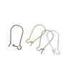 E202 - 200 pcs (100 Pairs) Assortment of Kidney Earwire Earring Hooks -25x11mm - LARGE -4 Colors - Silver Plated, Gold Plated, Bronze, Silver Tone!