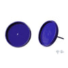 E213 - 20 pcs. Royal Blue Earring Posts Studs Settings Bezels Cabochons Tacks- 14mm Glue Pad Setting