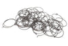 W008 - 100 Gunmetal Wine Charm / Earwire Hoop Rings - 25mm - 1 inch - 20 Gauge (0.8mm Thick)
