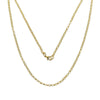 N010 - 1 pc. Gold Plated Cable Chain Link Rolo Chain Necklace - 31 7/8" - 81cm - (4mm Diameter Links) - Lobster Clasps - Claw Clasps