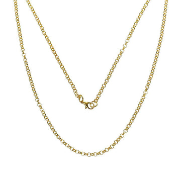 N010 - 1 pc. Gold Plated Cable Chain Link Rolo Chain Necklace - 31 7/8" - 81cm - (4mm Diameter Links) - Lobster Clasps - Claw Clasps