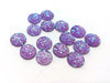 CA074 - 10 pcs Druzy Resin Embellishment Cabochons Purple Multicolor - 12mm - Dome Circle