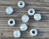 BD417 - 5 pcs Silver Plated Carved Filigree METAL Ball Spacer Beads - 10mm - Large Hole: 4.8mm - Fits Paracord and European Beads!