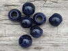BD455 - 10 pcs Blue Synthetic Goldstone - 12mm - Large Hole: 5mm - Fits European Cords and Paracord!