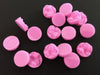 CA076 - 10 pcs Druzy Resin Embellishment Cabochons Bubble Gum Pink - 12mm Diameter - Circle - 5mm Thick