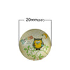 CA350 - 10 pcs Circle Owl Assortment Glass Round Dome Seals Tiles Cabochons - 20mm - Style B