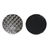 CA011A - 10 pcs Mermaid Fish Scales Resin Carved Embellishment Cabochons Dark Grey Gray Silver Black Gunmetal - 12mm