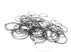 W008 - 100 Gunmetal Wine Charm / Earwire Hoop Rings - 25mm - 1 inch - 20 Gauge (0.8mm Thick)