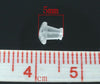 E007A - 100 pcs (50 Pairs) Clear Rubber Earring Back Stoppers - 5mm x 5mm - Triangle