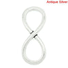 P333 - 10pcs. LARGE Antique Silver Infinity Connector Charms Pendants - 30x12mm