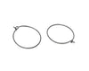 W008 - 100 Gunmetal Wine Charm / Earwire Hoop Rings - 25mm - 1 inch - 20 Gauge (0.8mm Thick)