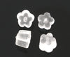 E008A - 100 pcs (50 Pairs) Clear Translucent Rubber Earring Back Stoppers Nuts - 4mm x 4mm - Flower