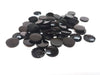 CA357 - 10 pcs Mermaid Fish Scales Resin Carved Embellishment Cabochons Black - 12mm