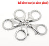 CL078 - 10 pcs. Silver Tone Lobster Clasps - 35mm X 25mm (1.38 inch) - Claw Clasps