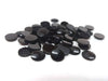 CA357 - 10 pcs Mermaid Fish Scales Resin Carved Embellishment Cabochons Black - 12mm