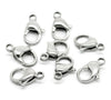 CL079 - 10 pcs. 304 Stainless Steel Lobster Clasps - 16mm x 10mm - Claw Clasps - Hypoallergenic! Tarnish Resistant!