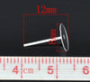 E136 - 500 pieces (250 pairs) Silver Plated Earring Posts/Bases/Studs/Settings with Rubber Backs - 12mm x 8mm