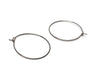 W008 - 100 Gunmetal Wine Charm / Earwire Hoop Rings - 25mm - 1 inch - 20 Gauge (0.8mm Thick)