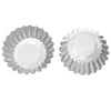 C007 - 10 pcs. Silver Tone Carbon Steel Muffin Cupcake Moulds - Baking Cooking Tool Supplies - Tins - 7.4cm (2 7/8")