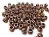 BD719 - 100 pcs Antique Copper Striped METAL Ball Spacer Beads - 8mm - Large Hole: 4mm - Fits European Cords!