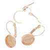 E049 - 10 pcs. Rose Gold Plated Earring Clips Settings Lever Back Bezels Cabochons - 12mm Glue Pad Setting