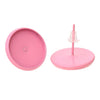 E214 - 20 pcs. Pink Plated Earring Posts Studs Settings Bezels Cabochons Tacks- 14mm Glue Pad Setting