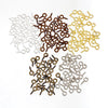 BA046 - 1000 pcs. Assortment of Screw Eyes Bails Top Drilled - 8x4mm - 5 Colors: Silver Plated, Gold Plated, Bronze, Copper and Silver Tone