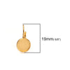 E028 - 2 pcs. (1 pair) Stainless Steel Gold Plated Earring Clips Settings Lever Back Bezels Cabochons - 8mm Glue Pad Setting