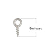 BA046 - 1000 pcs. Assortment of Screw Eyes Bails Top Drilled - 8x4mm - 5 Colors: Silver Plated, Gold Plated, Bronze, Copper and Silver Tone