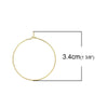 W009 - 100 Gold Plated Wine Charm/Earwire Hoop Rings - 30mm -20 Gauge