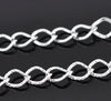 B009 - 10 pcs. Silver Plated Chain Link Bracelets with Lobster Clasps - 7 7/8 in (20 cm) - Style B - Claw Clasps