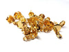 E194 - 20 pcs. Gold Tone Earring Clips Settings Hinged Bezels Cabochons - 12mm Glue Pad Setting
