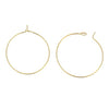 W009 - 100 Gold Plated Wine Charm/Earwire Hoop Rings - 30mm -20 Gauge