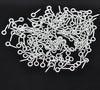BA047 - 1000 pcs. Silver Plated Screw Eyes Bails Top Drilled - 10mm x 4mm