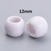 BD531 - 100 pcs White Smooth Acrylic Ball Spacer Beads - 12mm - Large Hole: 5.5mm - Fits European Cords and Paracord!