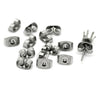 E216 - 100 pcs (50 Pairs) 304 Stainless Steel Earring Stoppers - 7mm x 4mm - Ear Nuts - Butterfly Design