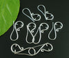 E242 - 10 pcs (5 Pairs) Silver Plated Earring Ear Wire Hooks Bases - 30mm x 16mm - Made of Copper!